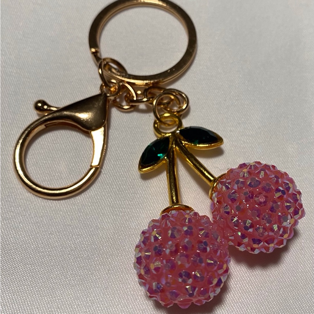 Pink Cherry Purse Charm